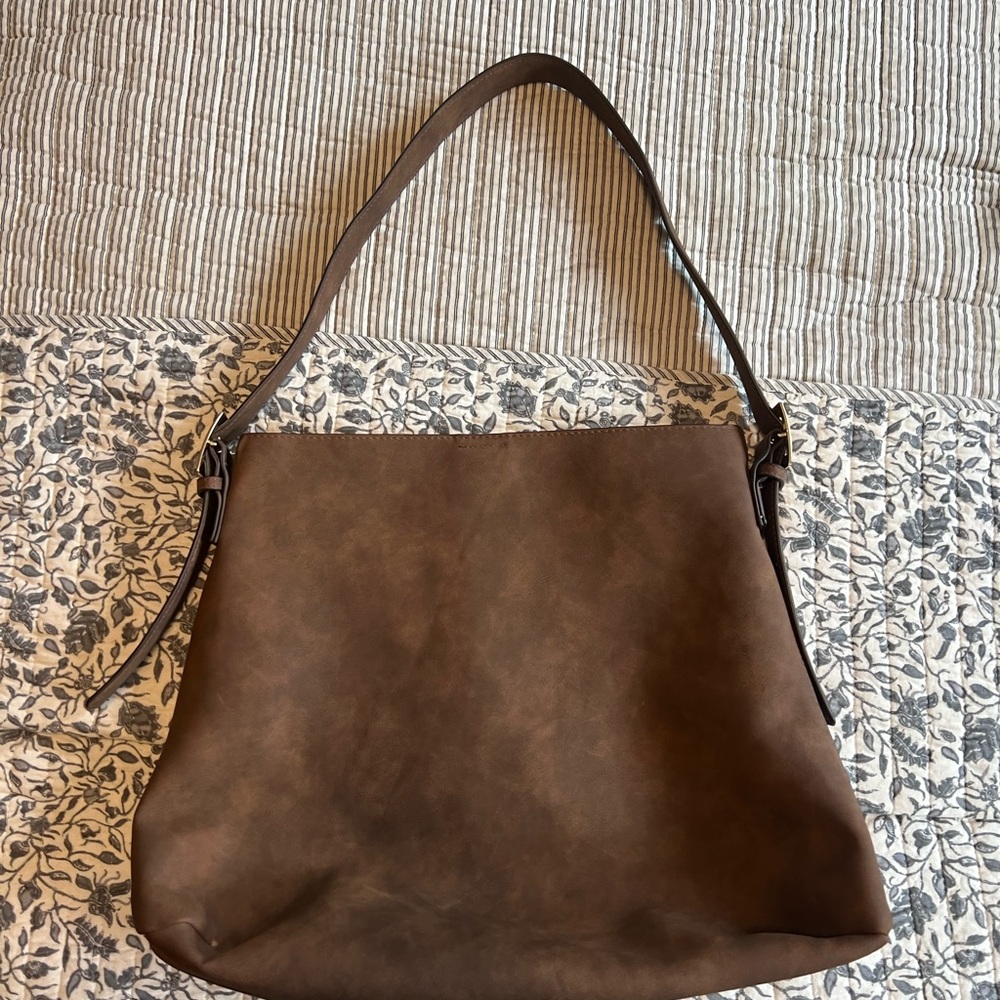 Brown Leather Shoulder Bag